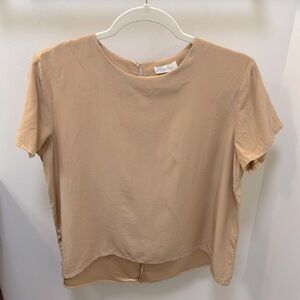 100% silk, Lily silk, sz m, beige